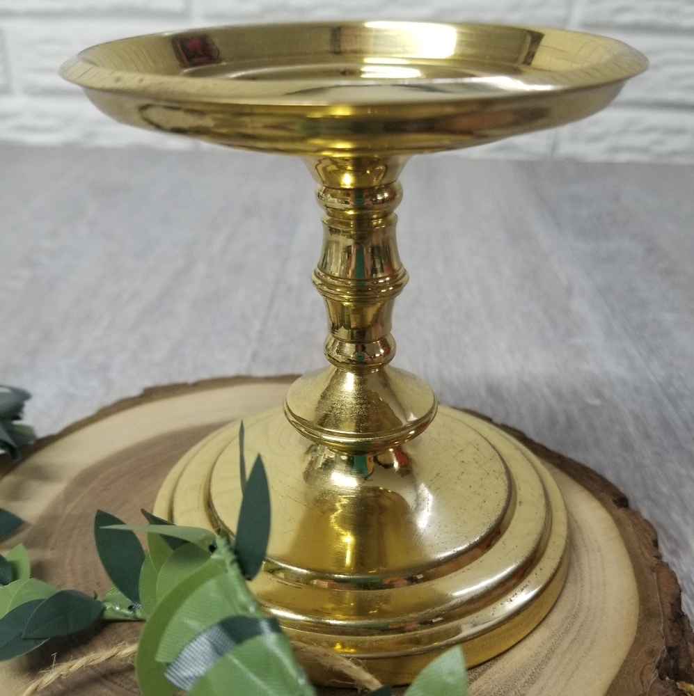 PartyLite Brass Pedestal Candle holder